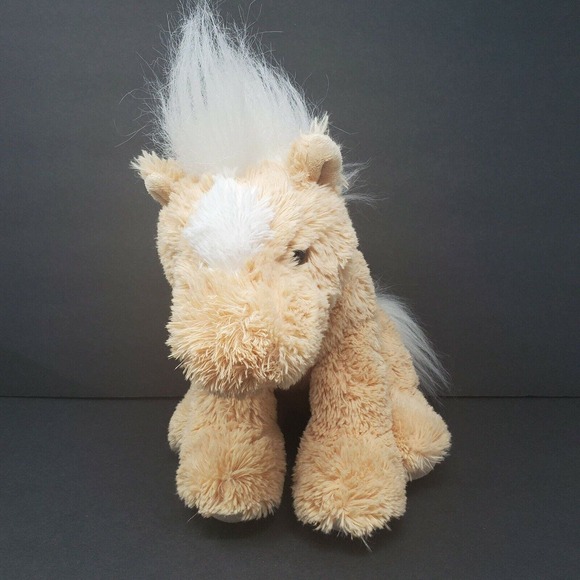 Aurora Horse 13" Plush Stuffed Animal Brown White Equestrian Easter Basket Fan - Picture 2 of 6